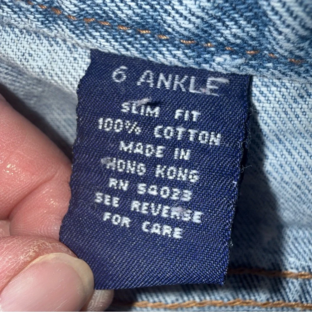 Vintage Gap Jeans Womens 90s Ankle Slim Jeans Denim Cotton Size 6 Hong Kong
